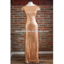 2016 Stylish Gold Sequin Top Lange Abendkleider Für Frauen Maxi Kleid Zum Party